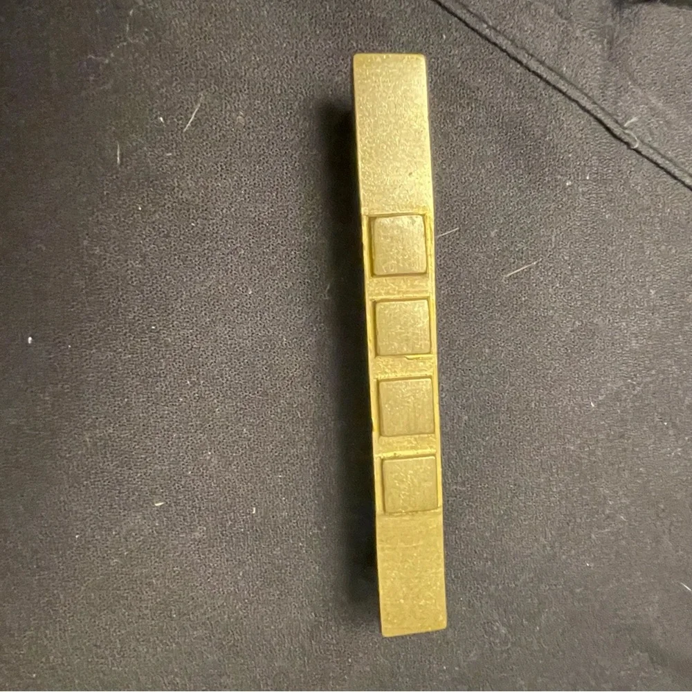NWT Embossed Elongated 5” Frosted Brass Drawer or Cabinet Pull with Screws